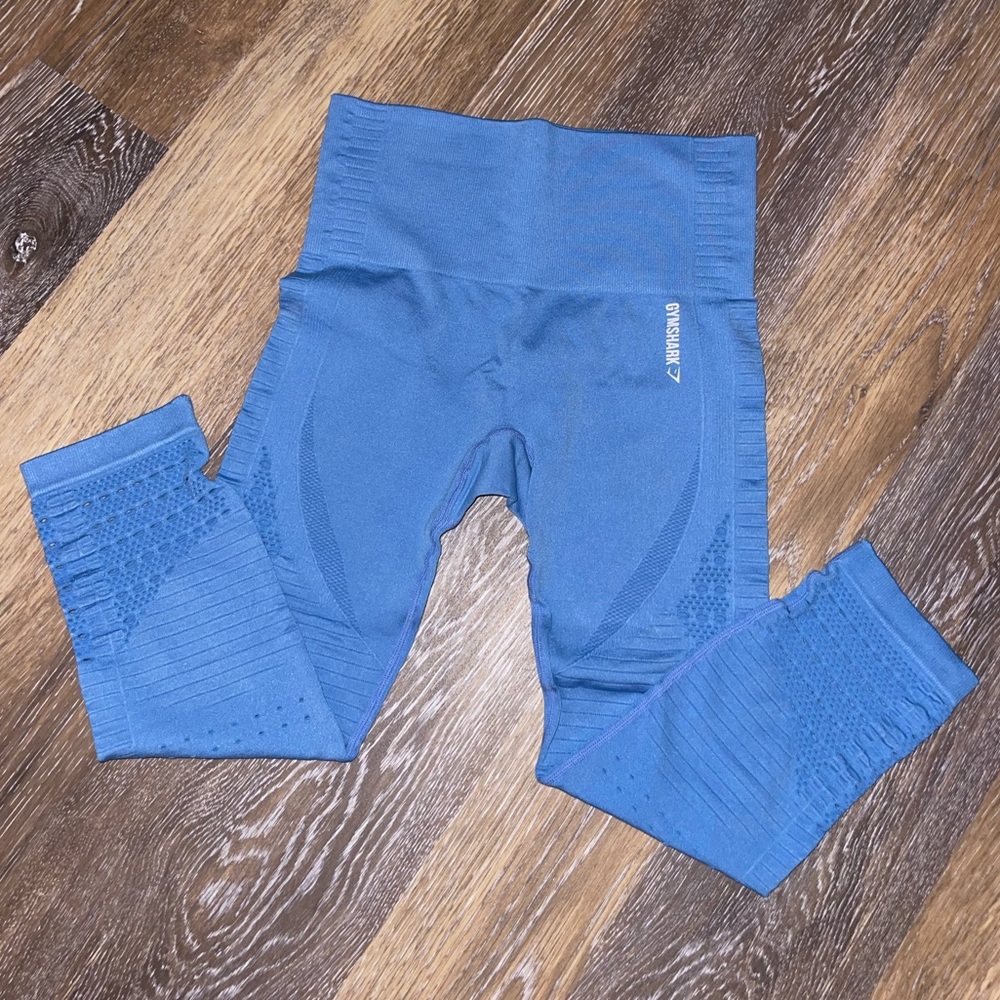Gymshark Energy+ Seamless Cropped Leggings - Blue